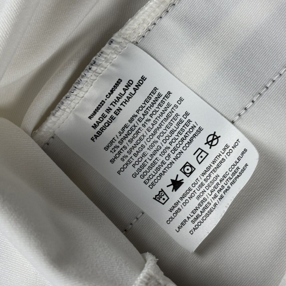 Nike Dri-FIT Skort Womens XS White Stripe Tennis Court Running Spring AV3666-133 - Picture 8 of 9